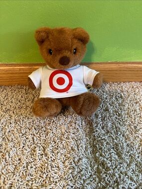 Target Brown Plush Bear with White Shirt and Red Logo